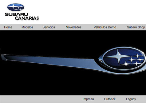 Página web Subaru Canarias