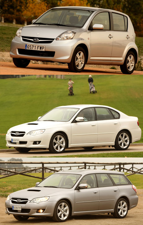 Subaru Justy, Legacy y Outback